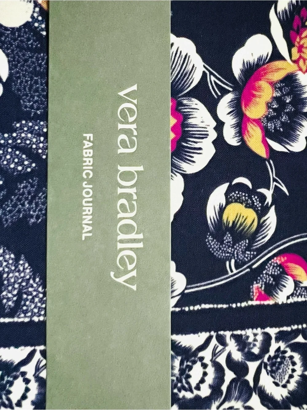 Vera Bradley Navy Floral Journal Cover with Multicolor Blooms